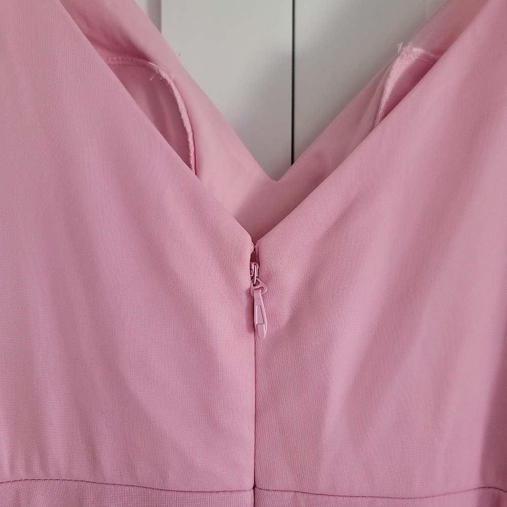 NWT Azazie Evalin Formal Dress | Size 14 Candy Pink - Picture 7 of 13
